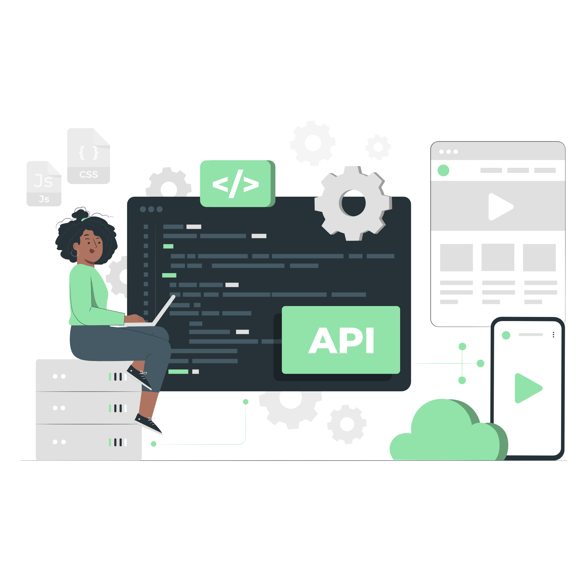 Ilustración de integración por API entre Moodle y SENCE